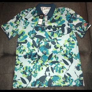 Adidas clmchll floral polo shirt